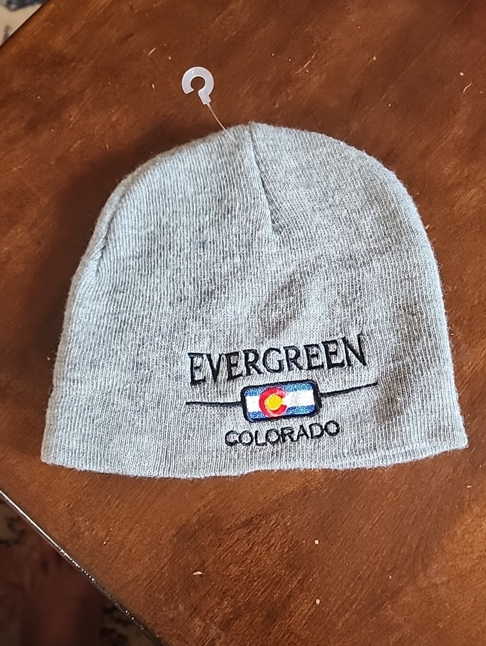 Evergreen Colorado Kids Gray Beanie Hat